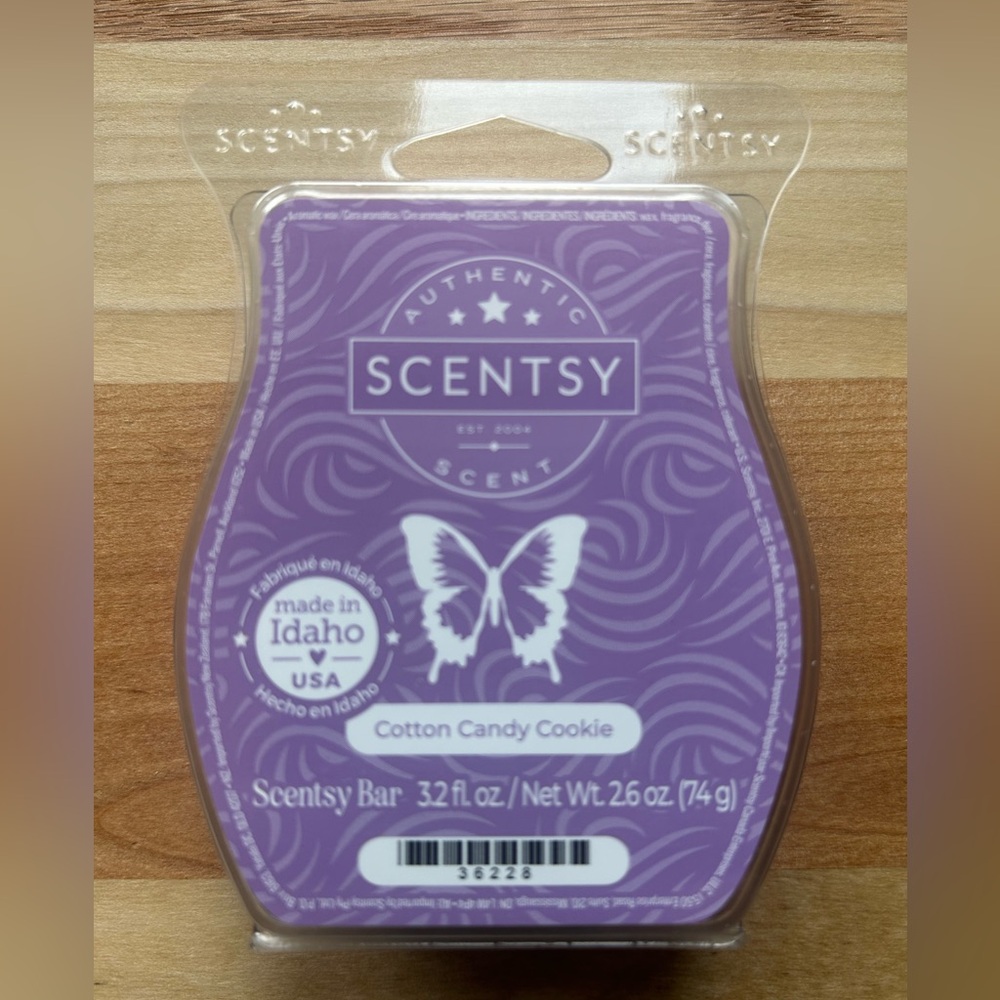 🆕🍭🍬Scentsy Cotton Candy Cookie Wax Bar - 3.2 fl.oz💟🍭🍬🍪Amazing scent!
